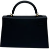 エルメス HERMES ミニケリー2 K刻印 ブラック×ゴールド金具 エプソン レディース ショルダーバッグ