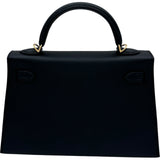 エルメス HERMES ミニケリー2 K刻印 ブラック×ゴールド金具 エプソン レディース ショルダーバッグ