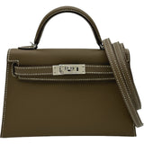 エルメス HERMES ミニケリー2 B刻 エトゥープ シルバー金具 エプソン レディース ショルダーバッグ