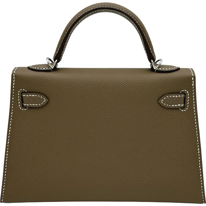 エルメス HERMES ミニケリー2 K刻 エトゥープ シルバー金具 エプソン レディース ショルダーバッグ エルメス HERMES ミニケリー2 B刻 エトゥープ シルバー金具 エプソン