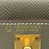 エルメス HERMES ミニケリー2 W刻 エトゥープ・クレ ゴールド金具 エプソン レディース ショルダーバッグ