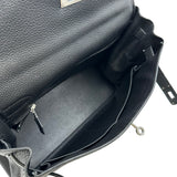 エルメス HERMES ケリー32 内縫い □J刻 ブラック シルバー金具 トゴ レディース ショルダーバッグ