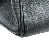 エルメス HERMES ケリー32 内縫い □J刻 ブラック シルバー金具 トゴ レディース ショルダーバッグ