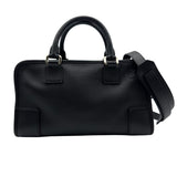 ロエベ LOEWE アマソナ28 ブラック シルバー金具 カーフ レディース ハンドバッグ