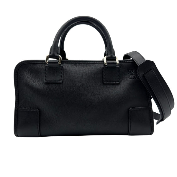 【美品】ロエベLOEWEフスタアマソナ2wayハンドバッグ黒トートバッグ正規品 ロエベ LOEWE アマソナ28 ブラック シルバー金具 カーフ レディース