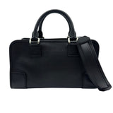ロエベ LOEWE アマソナ28 ブラック シルバー金具 カーフ レディース ハンドバッグ