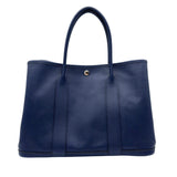エルメス HERMES ガーデンパーティPM T刻 ブルーサフィール シルバー金具 エプソン ユニセックス ハンドバッグ