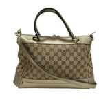 グッチ GUCCI メイフェア GGキャンバストートバッグ 269894 ブロンズ/ブラウン レザー/GGキャンバス レディース ハンドバッグ
