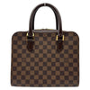 ルイ・ヴィトン LOUIS VUITTON トリアナ N51155 ブラウン ダミエ/レザー レディース ハンドバッグ