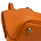 エルメス HERMES ピコタンロックPM K刻 オレンジミニアン ゴールド金具 トリヨン レディース ハンドバッグ