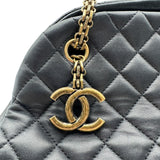 シャネル CHANEL マドモアゼル ボーリングバッグ A50556 14番 ブラック ゴールド金具 ラムスキン レディース ハンドバッグ