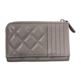 シャネル CHANEL クラシック ジップ カードケース AP3179 グレー キャビアスキン レディース カードケース