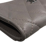 シャネル CHANEL クラシック ジップ カードケース AP3179 グレー キャビアスキン レディース カードケース