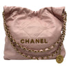 シャネル CHANEL CHANEL22 スモールバッグ AS3260 ピンク/ゴールド金具 シャイニーカーフ レディース ハンドバッグ