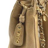 シャネル CHANEL トリプルココ チェーントートバッグ 3番台 キャメル ゴールド金具 キャビアスキン レディース ショルダーバッグ