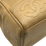 シャネル CHANEL トリプルココ チェーントートバッグ 3番台 キャメル ゴールド金具 キャビアスキン レディース ショルダーバッグ
