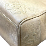 シャネル CHANEL トリプルココチェーントートバッグ キャラメル ゴールド金具 キャビア レディース ショルダーバッグ