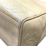 シャネル CHANEL トリプルココチェーントートバッグ キャラメル ゴールド金具 キャビア レディース ショルダーバッグ