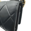 シャネル CHANEL CHANEL 19 チェーンウォレット AP0957 ブラック ゴールド/シルバー金具 シャイニーラム レディース ショルダーバッグ