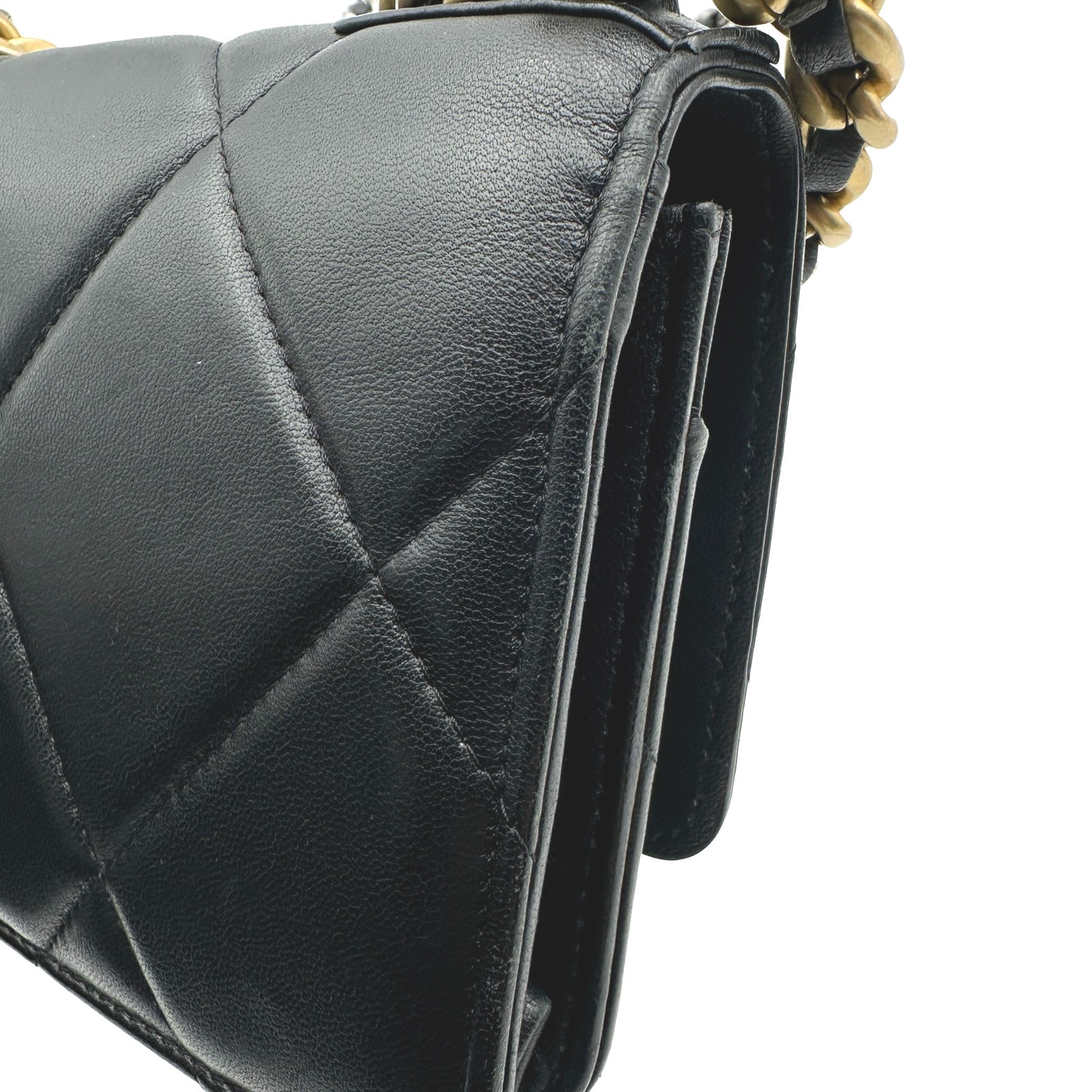 シャネル CHANEL CHANEL 19 チェーンウォレット AP0957 ブラック