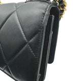 シャネル CHANEL CHANEL 19 チェーンウォレット AP0957 ブラック ゴールド/シルバー金具 シャイニーラム レディース ショルダーバッグ