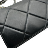 シャネル CHANEL CHANEL 19 チェーンウォレット AP0957 ブラック ゴールド/シルバー金具 シャイニーラム レディース ショルダーバッグ