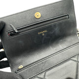シャネル CHANEL CHANEL 19 チェーンウォレット AP0957 ブラック ゴールド/シルバー金具 シャイニーラム レディース ショルダーバッグ