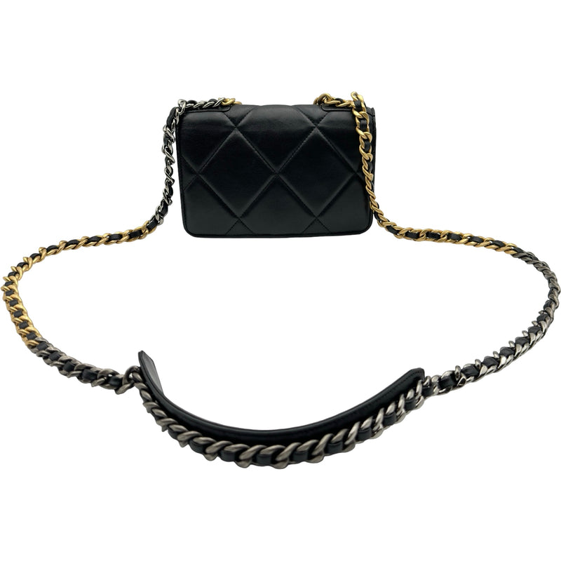シャネル CHANEL CHANEL 19 チェーンウォレット AP0957 ブラック