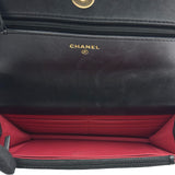 シャネル CHANEL CHANEL 19 チェーンウォレット AP0957 ブラック ゴールド/シルバー金具 シャイニーラム レディース ショルダーバッグ