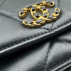 シャネル CHANEL CHANEL 19 チェーンウォレット AP0957 ブラック ゴールド/シルバー金具 シャイニーラム レディース ショルダーバッグ