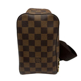 ルイ・ヴィトン LOUIS VUITTON ジェロニモス N51994 ブラウン ダミエ/レザー メンズ ボディバッグ