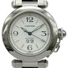 カルティエ Cartier パシャC ビッグデイト W31044M7 ホワイト ステンレススチール 自動巻き レディース 腕時計