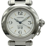 カルティエ Cartier パシャC ビッグデイト W31044M7 ホワイト ステンレススチール 自動巻き レディース 腕時計
