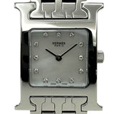 エルメス HERMES Hウォッチ HH1.210 ホワイトシェル ステンレススチール クオーツ レディース 腕時計