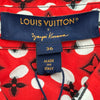 ルイ・ヴィトン LOUIS VUITTON ×草間彌生 モノグラムシャツワンピース FODR27 レッド コットン レディース ワンピース