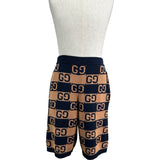 グッチ GUCCI GG総柄コットンニットハーフパンツ 752098 ネイビー コットン メンズ ショートパンツ