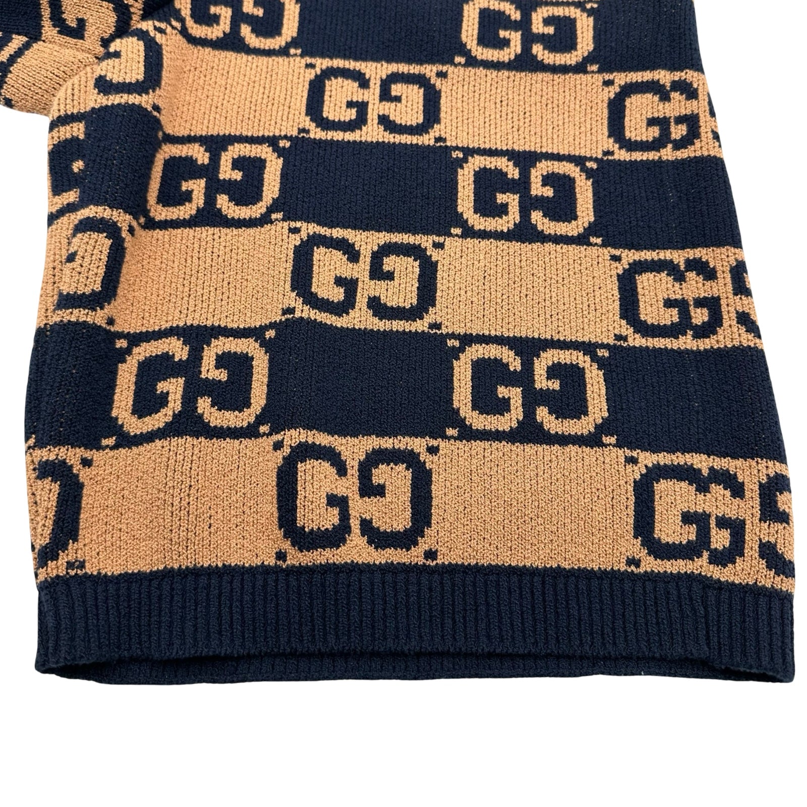 グッチ GUCCI GG総柄コットンニットハーフパンツ 752098 ネイビー