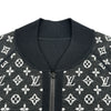 ルイ・ヴィトン LOUIS VUITTON モノグラム総柄ジップアップニットブルゾン HKN05W ブラック ウール メンズ ブルゾン