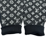 ルイ・ヴィトン LOUIS VUITTON モノグラム総柄ジップアップニットブルゾン HKN05W ブラック ウール メンズ ブルゾン