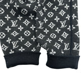 ルイ・ヴィトン LOUIS VUITTON モノグラム総柄ジップアップニットブルゾン HKN05W ブラック ウール メンズ ブルゾン
