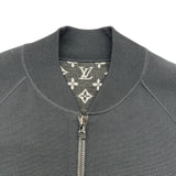 ルイ・ヴィトン LOUIS VUITTON モノグラム総柄ジップアップニットブルゾン HKN05W ブラック ウール メンズ ブルゾン