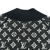 ルイ・ヴィトン LOUIS VUITTON モノグラム総柄ジップアップニットブルゾン HKN05W ブラック ウール メンズ ブルゾン
