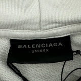 バレンシアガ BALENCIAGA テープロゴプルオーバーパーカー 744441 ホワイト コットン メンズ パーカー