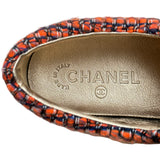 シャネル CHANEL ツイードローカットスニーカー G30442 オレンジ ツイード レディース スニーカー