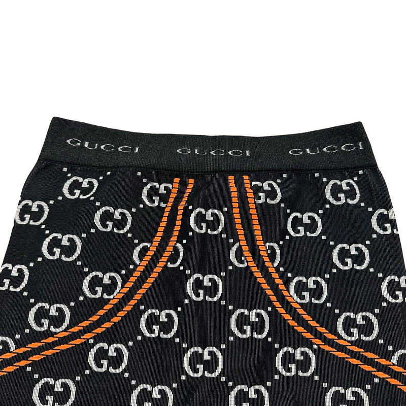 グッチ GUCCI GGジャガードレギンスパンツ 689203 ブラック ナイロン