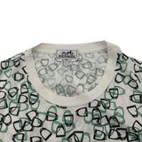 エルメス HERMES 総柄半袖Tシャツ ホワイト コットン メンズ 半袖Ｔシャツ