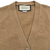 グッチ GUCCI GGジャガードニットカーディガン 695799 キャメル ウール メンズ セーター