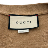 グッチ GUCCI GGジャガードニットカーディガン 695799 キャメル ウール メンズ セーター
