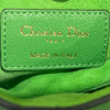 クリスチャン・ディオール Christian Dior サドルバッグ マイクロ ライトグリーン/ゴールド金具 レザー レディース ショルダーバッグ