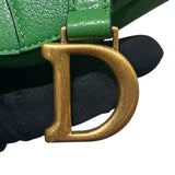 クリスチャン・ディオール Christian Dior サドルバッグ マイクロ ライトグリーン/ゴールド金具 レザー レディース ショルダーバッグ